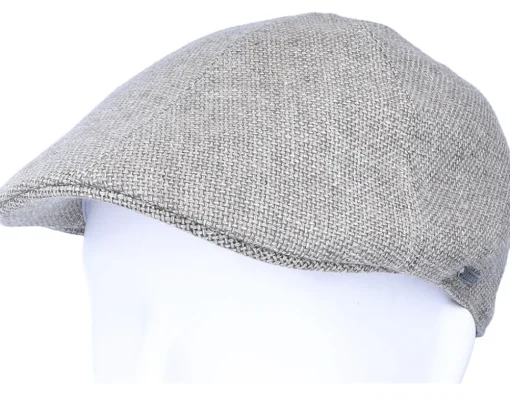 Discount Stetson Texas Virgin Wool/Linen Grey Flat Cap -
