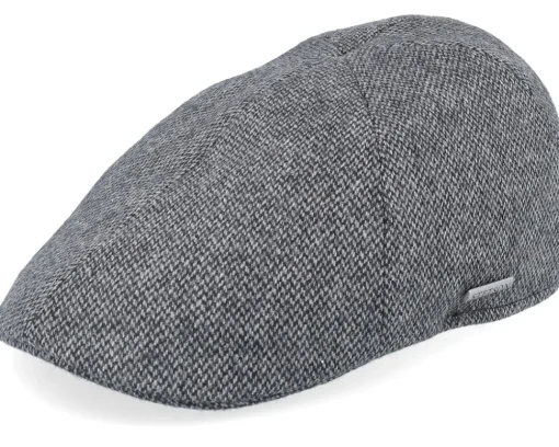 Sale Stetson Texas Wool Anthracit/Black Flat Cap -