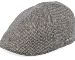 Flat Caps-Stetson Texas Wool Sand/Black Flat Cap -