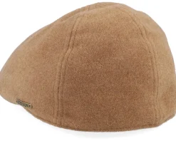 Flat Caps-Stetson Texas Wool/Cashmere Camel Flat Cap -