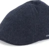 Flat Caps-Stetson Texas Wool/Cashmere Ear Flap 2 Black Flat Cap -