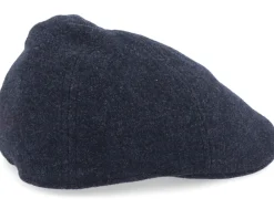 Flat Caps-Stetson Texas Wool/Cashmere Ear Flap 2 Black Flat Cap -