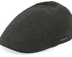 Flat Caps-Stetson Texas Wool/Cashmere Moss Flat Cap -