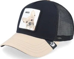 Trucker-Goorin Bros. The Amigo Black/Beige A-Frame Trucker -