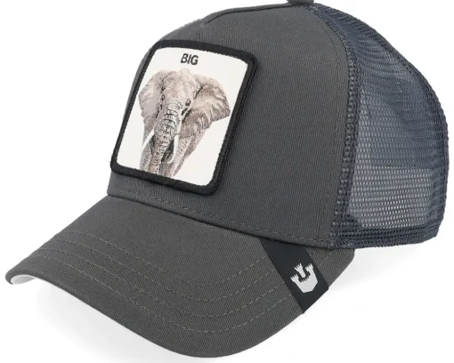 Trucker-Goorin Bros. The Big Elephant Seasonal Core Charcoal A-Frame Trucker -
