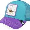 Clearance Goorin Bros. The Buzzin Bug Teal/Purple A-Frame Trucker -