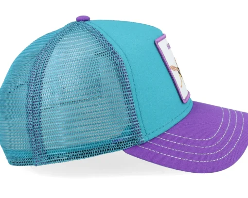 Clearance Goorin Bros. The Buzzin Bug Teal/Purple A-Frame Trucker -