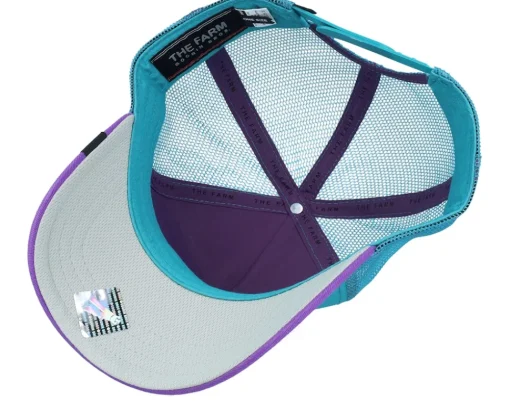 Clearance Goorin Bros. The Buzzin Bug Teal/Purple A-Frame Trucker -