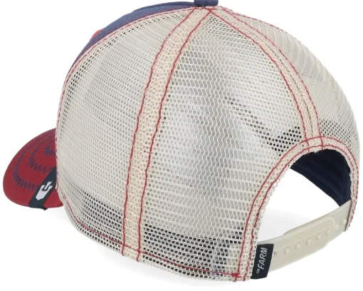 Clearance Goorin Bros. The Cock Navy/Khaki/Red Trucker - Blue
