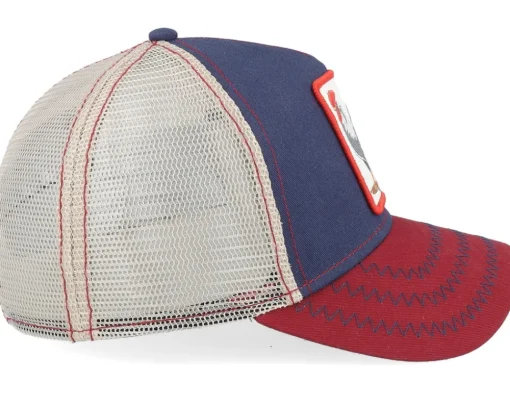 Clearance Goorin Bros. The Cock Navy/Khaki/Red Trucker - Blue