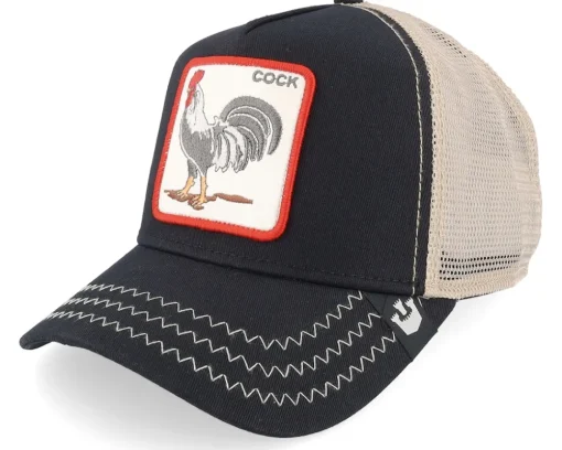 Clearance Goorin Bros. The Cock Navy/Khaki/Red Trucker - Blue