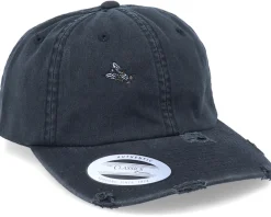 Dad Cap-Iconic The Fly Ripped Black Dad Cap -