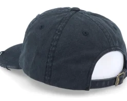 Dad Cap-Iconic The Fly Ripped Black Dad Cap -