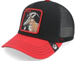 Trucker-Goorin Bros. The Goat Steer Fab Farm Black/Red A-Frame Trucker -