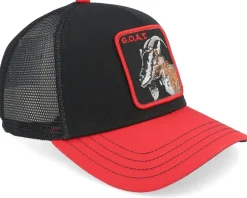 Trucker-Goorin Bros. The Goat Steer Fab Farm Black/Red A-Frame Trucker -