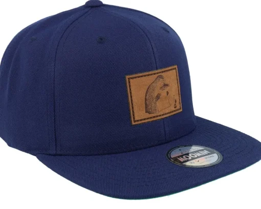 Snapback-Moomin The Groke Engraved Patch Navy Snapback - Blue