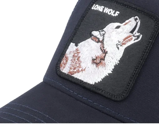 Trucker-Goorin Bros. The Lone Wolf Navy Trucker - Blue
