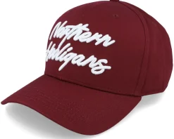Outlet Northern Hooligans The Script Cap Maroon Adjustable -