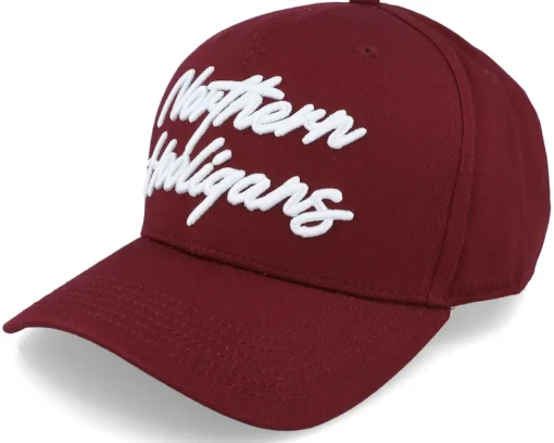 Outlet Northern Hooligans The Script Cap Maroon Adjustable -