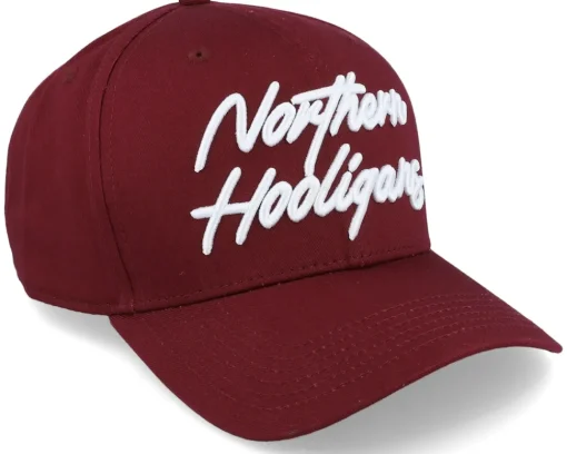 Outlet Northern Hooligans The Script Cap Maroon Adjustable -
