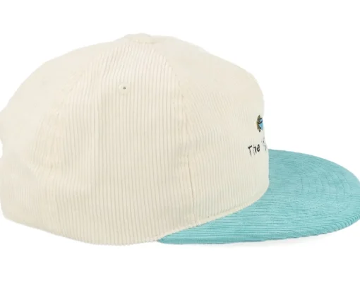 Snapback | Golf-Pins & Stripes The 19th Hole Golf Logo White/Teal Snapback -