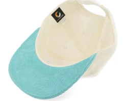 Snapback | Golf-Pins & Stripes The 19th Hole Golf Logo White/Teal Snapback -