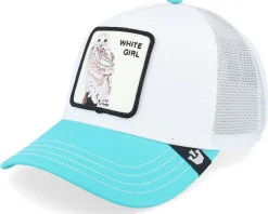 Trucker-Goorin Bros. The White Owl Head South White/Teal A-Frame Trucker -