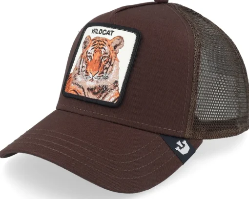 Trucker-Goorin Bros. The Wildcat Tiger Seasonal Core Brown A-Frame Trucker -