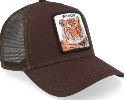 Trucker-Goorin Bros. The Wildcat Tiger Seasonal Core Brown A-Frame Trucker -
