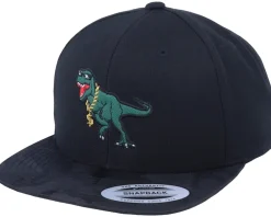 Snapback-Iconic Thug Life T-rex Applique Black Camo Snapback -
