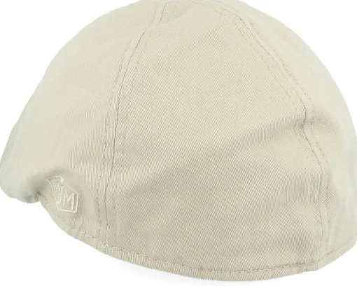 Organic Caps-MJM Hats Tiel Organic Cotton Beige Flat Cap -