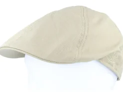Organic Caps-MJM Hats Tiel Organic Cotton Beige Flat Cap -