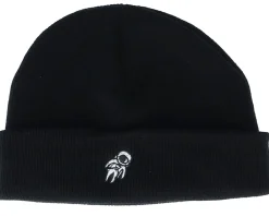 Short Beanies-Iconic Tiny Astronaut Black Short Beanie -