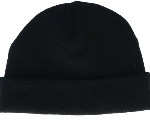 Short Beanies-Iconic Tiny Broken Mended Heart Black Short Beanie -