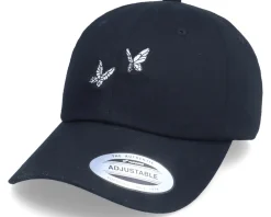 Dad Cap-Iconic Tiny Butterflies Black Dad Cap -