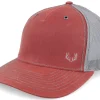 Trucker-Hunter Tiny Deer Antlers 112wh Split /Charcoal A-Frame Trucker - Red