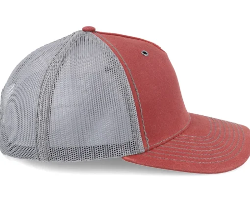 Trucker-Hunter Tiny Deer Antlers 112wh Split /Charcoal A-Frame Trucker - Red