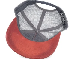 Trucker-Hunter Tiny Deer Antlers 112wh Split /Charcoal A-Frame Trucker - Red