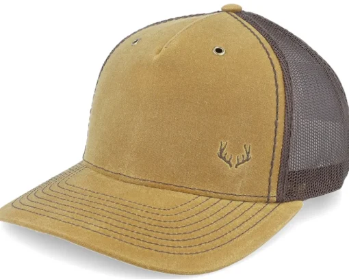Trucker-Hunter Tiny Deer Antlers 112wh Split /Charcoal A-Frame Trucker - Red