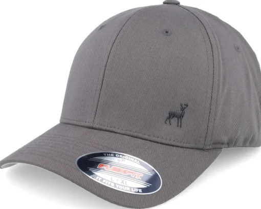 Clearance Hunter Tiny Deer Wooly Combed Dark Grey Flexfit -