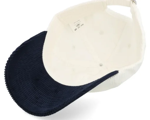 Dad Cap-Skillfish Tiny Mako Shark Corduroy Off /Navy Dad Cap - White