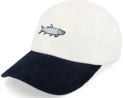 Dad Cap-Skillfish Tiny Mako Shark Corduroy Off /Navy Dad Cap - White