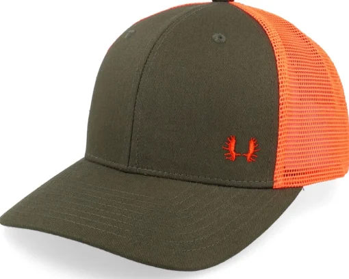 Best Hunter Tiny Moose Antlers Dark Mash/Fluorescent Orange Trucker - Green
