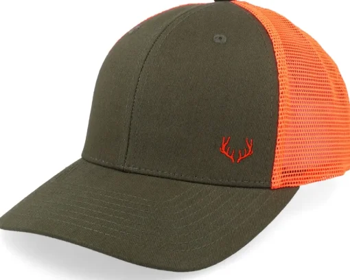 Best Hunter Tiny Moose Antlers Dark Mash/Fluorescent Orange Trucker - Green
