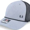 Trucker-Hunter Tiny Moose Antlers 112fpr Heather Grey/Black Rope A-Frame Trucker -