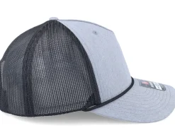 Trucker-Hunter Tiny Moose Antlers 112fpr Heather Grey/Black Rope A-Frame Trucker -