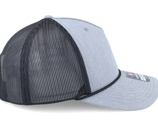 Trucker-Hunter Tiny Moose Antlers 112fpr Heather Grey/Black Rope A-Frame Trucker -