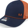 Trucker-Hunter Tiny Moose Antlers Navy/Orange/Dark Orange Rope Trucker - Blue