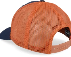 Trucker-Hunter Tiny Moose Antlers Navy/Orange/Dark Orange Rope Trucker - Blue
