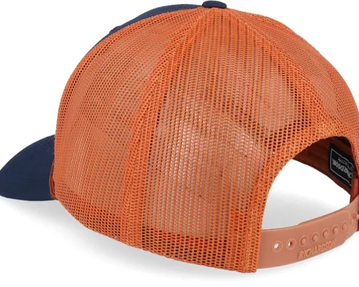 Trucker-Hunter Tiny Moose Antlers Navy/Orange/Dark Orange Rope Trucker - Blue